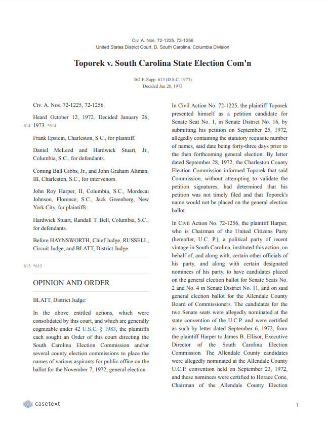 A page of an article with the state election code.